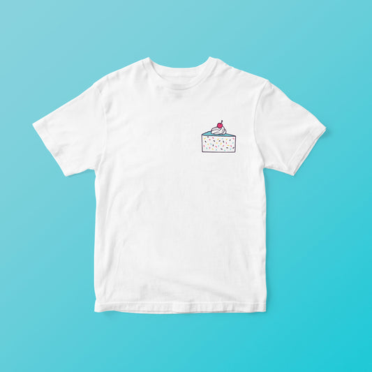 T-Shirt Wit met Gekleurd Logo
